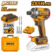 Parafusadeira de Impacto INGCO Brushless Bateria 20V 285nm