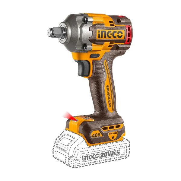 Chave De Impacto 1/2 405nm Brushless 1 bateria 20v ingco