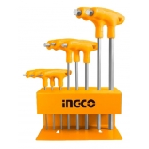 Jogo de 8 Chaves Allen Hexagonal Punho T INGCO