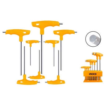 Jogo de 8 Chaves Allen Hexagonal Punho T INGCO