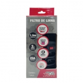 Filtro de Linha 20Amperes 3 Tomadas Force Line Preto