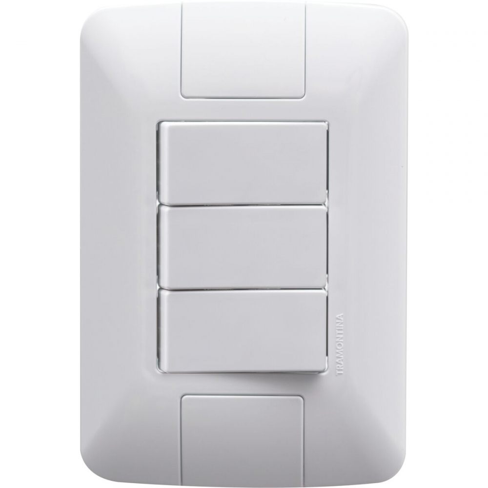 3 Interruptores Simples 6A Tramontina ARIA 4x2