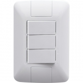 3 Interruptores Simples 6A Tramontina ARIA 4x2