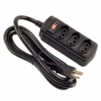 Filtro de Linha 20Amperes 3 Tomadas Force Line Preto