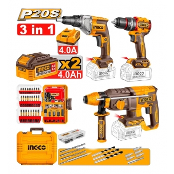 Combo Parafusadeira, Martelete e Parafusadeira Drywall INGCO