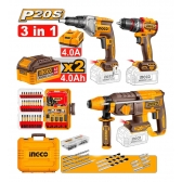 Combo Parafusadeira, Martelete e Parafusadeira Drywall INGCO