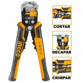 Alicate eletricista 3 em 1 INGCO Corta, Decapa, Crimpa