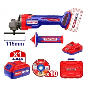 Esmerilhadeira 20v sem fio brushless 3 Velocidades EMTOP