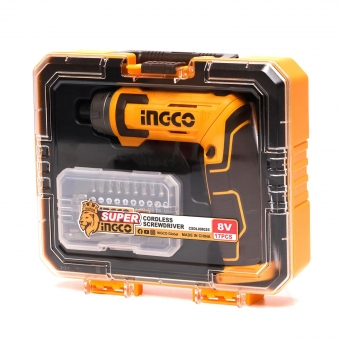 Parafusadeira Articulável 8 V 1/4" 6Nm USB-C INGCO