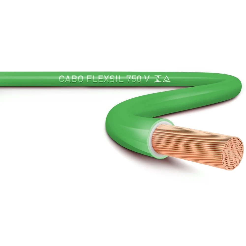 FIO CABO FLEXIVEL SIL 2,5mm (Por metro) - Verde