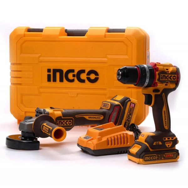 Combo Esmerilhadeira Bateria Parafusadeira 20v Brushless Ingco